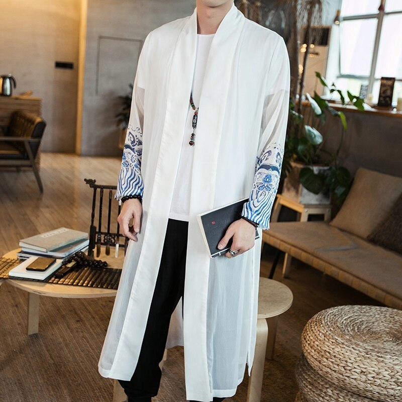 Traditional Chinese Clothing For Men Asian Clothes Kung Fu Shirt Oriental Robe Long Cardigan Chinese Traditional Costum 10610
