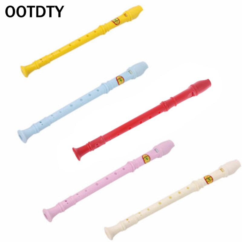OOTDTY grabadora de instrumentos musicales de plástico Soprano flauta larga 8 agujeros