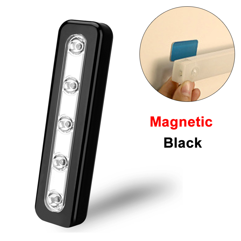 LED-kastlamp op batterijen, draadloos push-licht, magnetisch onder kast, kastverlichting voor keukengarderobe, slaapkamer, trap: Red & Yellow & Blue