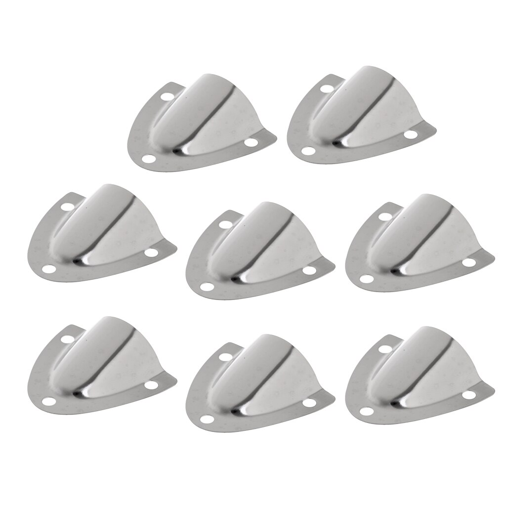 Pack of 3 Stainless Steel Polished Clamshell Vent / Wire Cover Clam Shell Vent for Boat