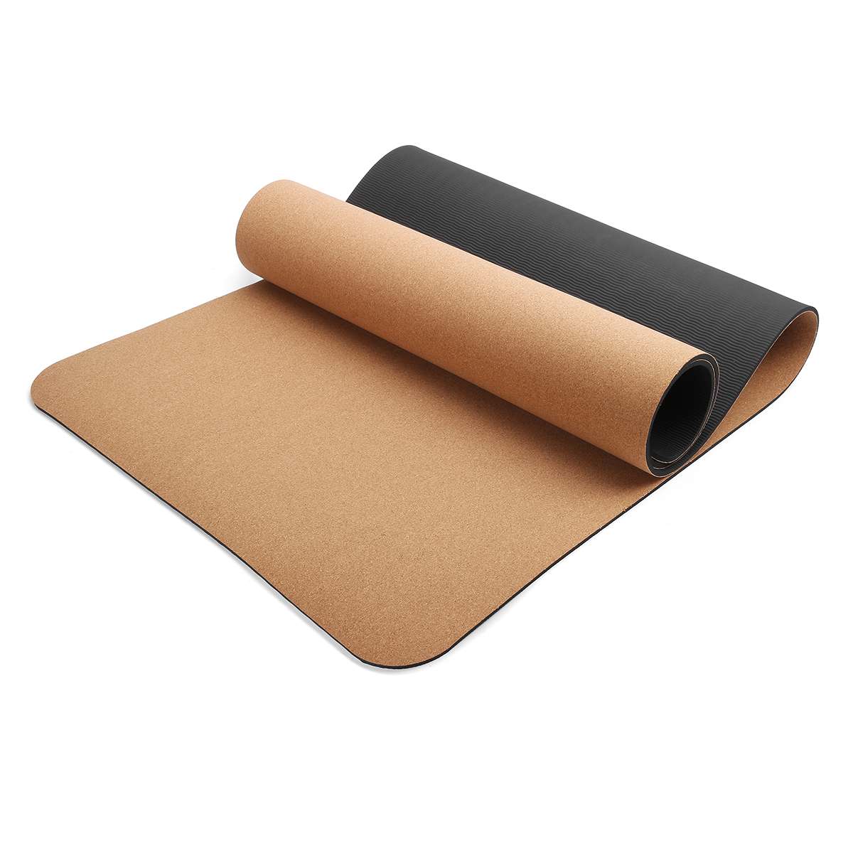 4/5/6/8 Mm Natuurlijke Kurk Tpe Yoga Mat Antislip Fitness Gym Oefening Sport Absorberen Zweet pilates Pads 183X61cm Yoga Matten: 6mm