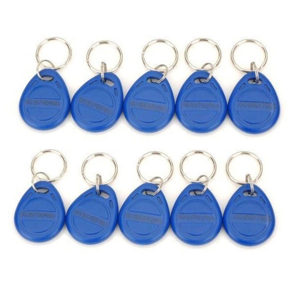 125KHz RFID Access Control System Security ID Card Password Door Lock 10 Keyfobs: 10pcs Keyfobs