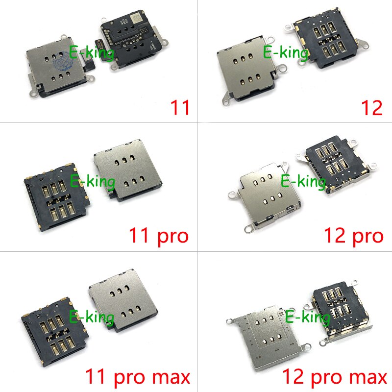 Dual Voor Iphone X Xs Xr 11 12 Pro Max Mini Micro Sim Card Reader Houder Lade Slot Connector