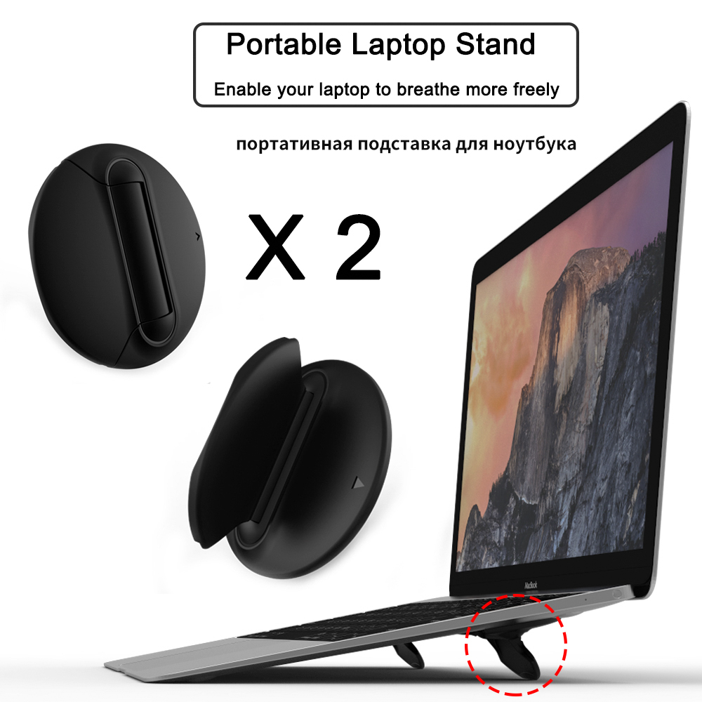 Voor MacBook Laptop Stand Beugel Zwart Opvouwbare Draagbare Stand Voor Lenovo Asus laptop Ondersteuning 10-17 inch Notebook Koeler stand