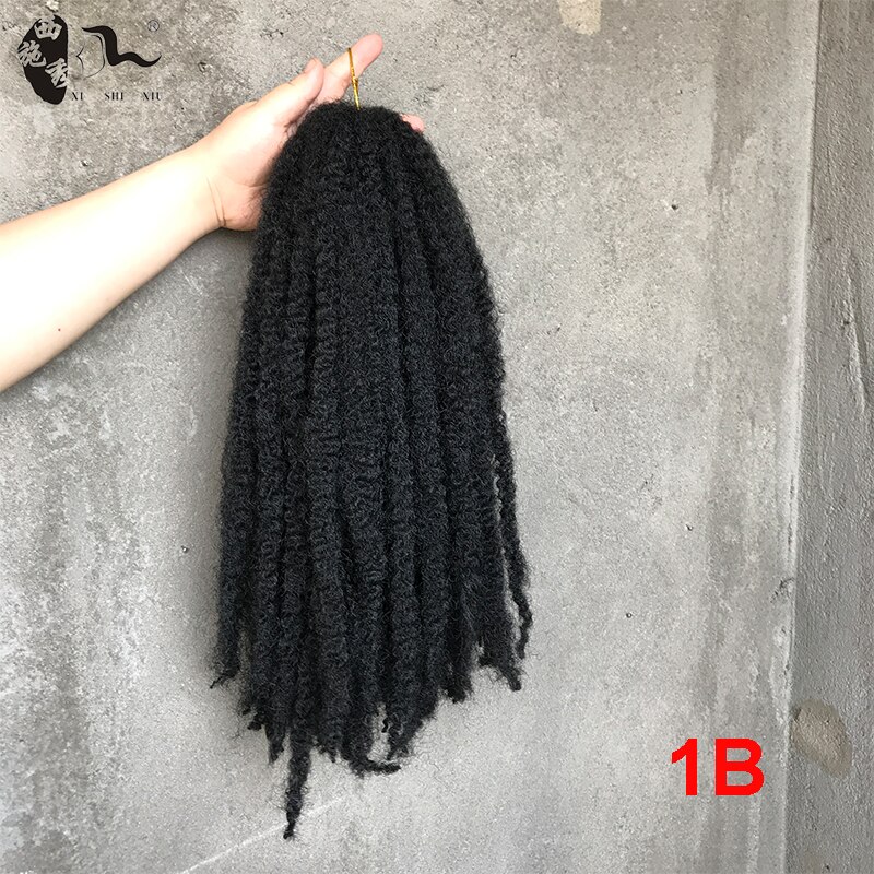 Syntetiskt fläthår 1 st/lot afro marley hair crochet diy flätor frisyrförlängning hög temperatur 18 & #39 ;& #39 ; xishixiuhair: 1b