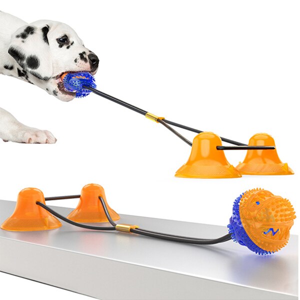 smart interaktiv hundeleke godbit dispensere sugekopp trykk ball hund interaktiv planet lekkasje matte leke hundemat godbit ball bolleleke: N