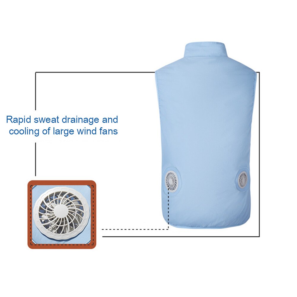 Cooling Vest Heat High Temperature Protective Outdoor Sport Breathable Cool Suit Hiking Charging Refrigeration Vest