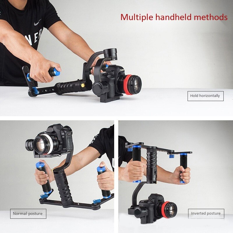 JABS Dual Handle Grip Camera Stabilizer Three-Axis Gimbal Photography Accessories Support Multi-Angle Conversion