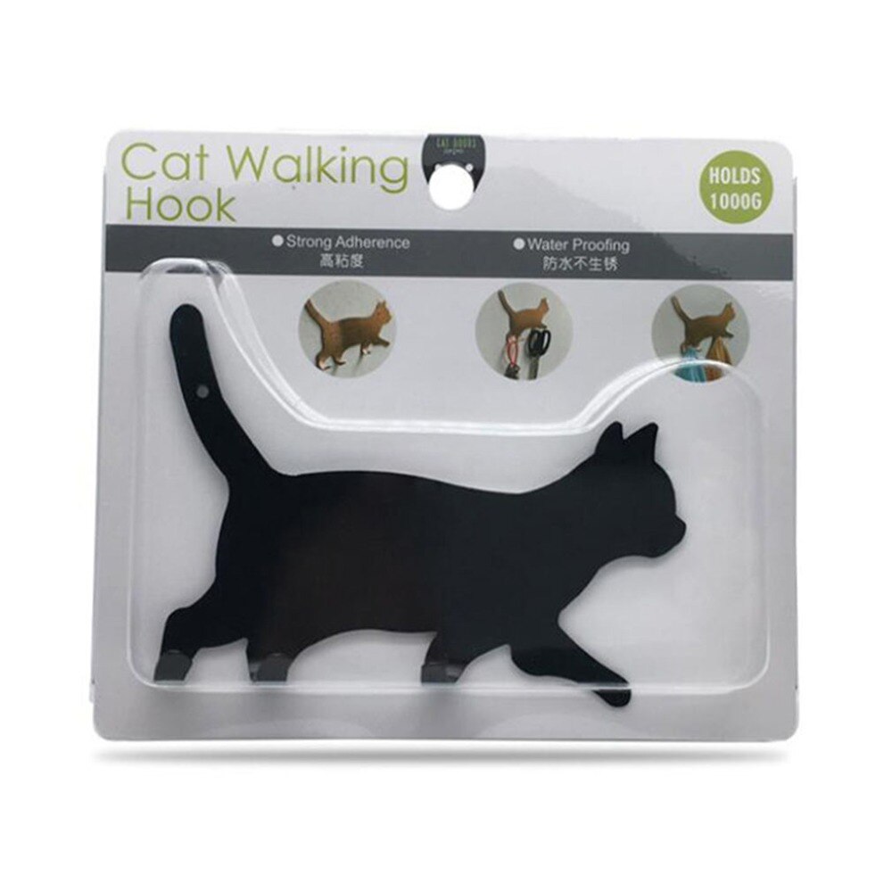 Colgador de LLAVES DE GANCHO de Metal para puerta de pared de cocina soporte decorativo con forma de cola de gato estante de almacenamiento de ropa herramientas sin costura Accesorios