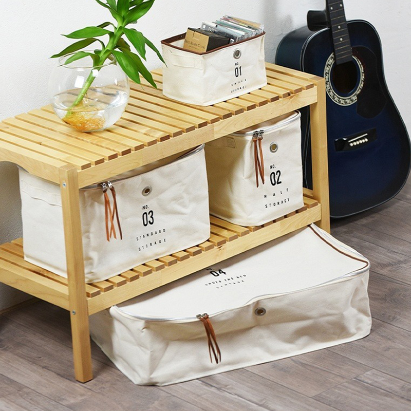 Caja de almacenamiento japonesa, organizador plegable, cajas organizadoras de almacenamiento de lona para dormitorio, cajas organizadoras de ropa, muebles para el hogar