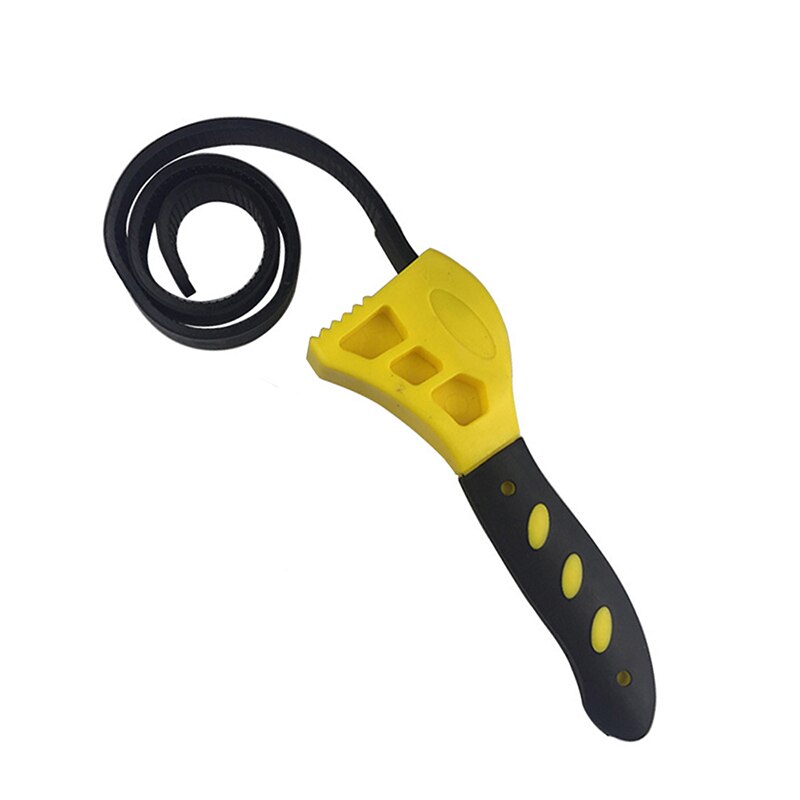 500mm Non-slip Pipeline Wrench Rubber Strap Wrench Jar Lids Tighten Loosen Plumbing Tool Universal Oil Filter Spanner: yellow