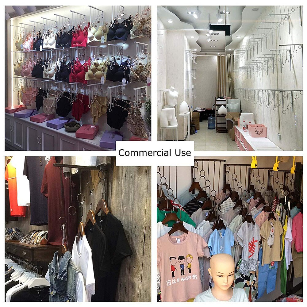 Clothes Hanger Wall Mounted Garment Racks 5 Ring Hanger Clothing Organizers Clothing Display Stand K888