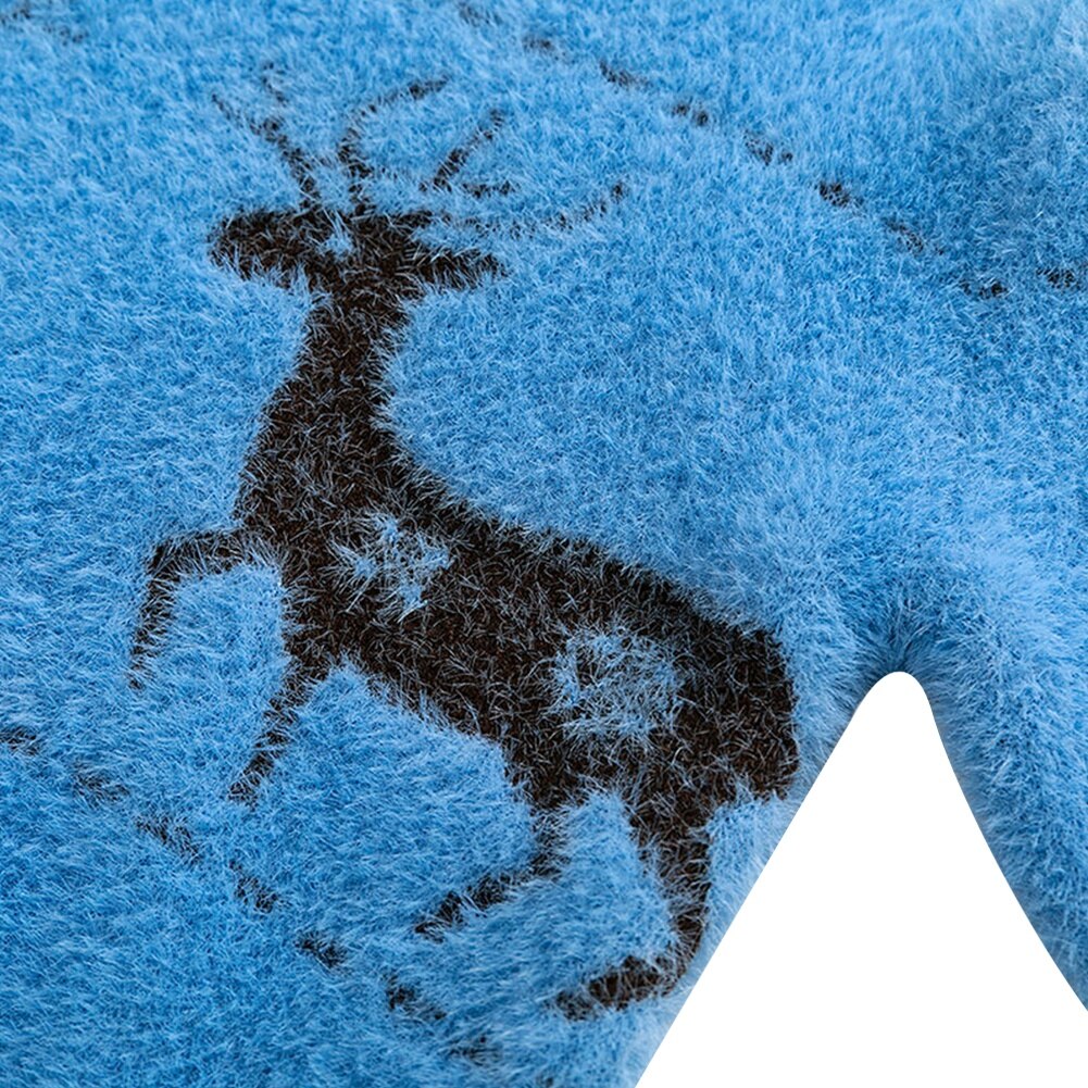 Autumn Winter Fawn Printed Sweaters for Boys And Girls Kids Cloth