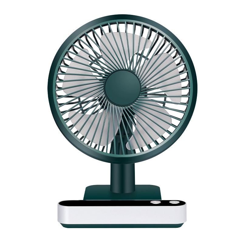 Hoofd Schudden Desktop Fan Digital Display Usb Kleine Ventilator Oplaadbare Lange Levensduur Batterij Luchtkoeler Fan Stille Cyclus Elektrische Ventilator