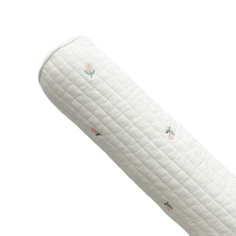 Baby Kussen Katoen Plaid Pasgeboren Baby Comfort Kussen Wieg Nnti-Kick Bed Omliggende Afneembare Baby Bed Omliggende 60*10Cm: Tulip