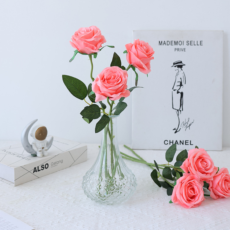 Kunstmatige Rose Takken Zijden Nep Bloemen Bruiloft Fotografie Boeket Thuis Woonkamer Tuin Rood Geel Zwarte Rozen Decoratie