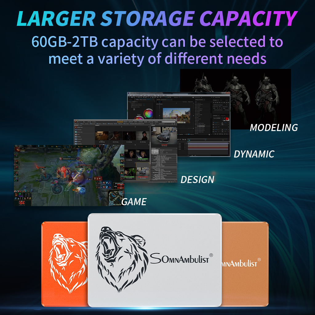 White built-in solid state drive ssd laptop desktop 2.5-inch SATA SSD built-in solid state drive 60gb 120gb 240gb 480gb 960gb 2t