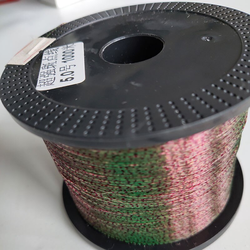 Super Sterke 1000 M Spikkel Karper Vislijn Draad Lijn 3D Onzichtbare Camouflage Nylon Rubber Draad Vislijn Algen Lijn