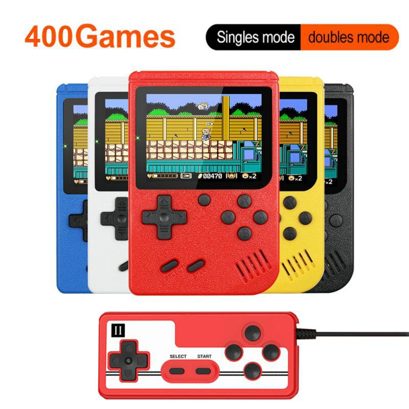 Console di gioco portatili da 3 pollici Console di videogiochi retrò 400 IN 1 lettore di giochi a 8 Bit giocatori di giochi portatili gamepad per regalo per bambini