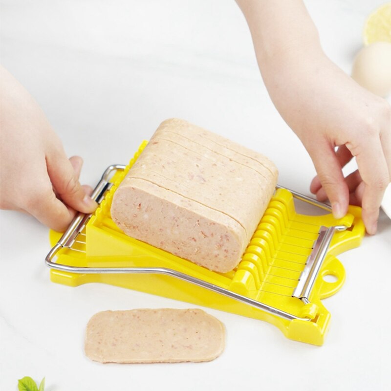 Rostfritt stål lunch kött skivare bananskärare ägg skinka skivare hem multifunktionella kök prylar stål tråd skärverktyg