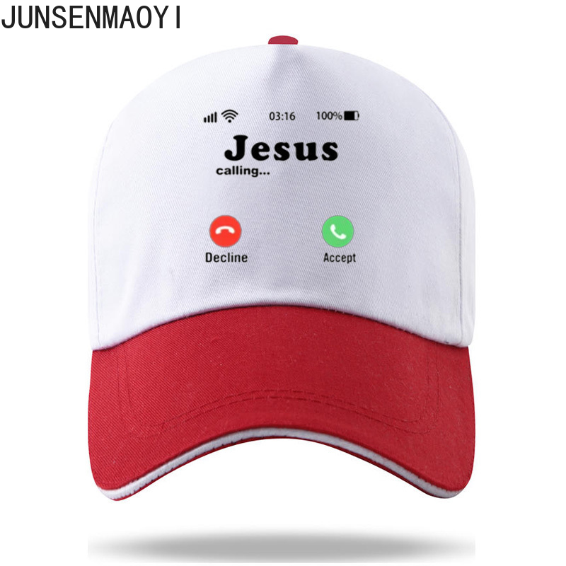 Casquette de baseball unisexe drôle avec document imprimé de Jésus, chapeaux décontractés, hommes et femmes, Jésus appelle accepter ou refuser, CasAdvantages: GRIS