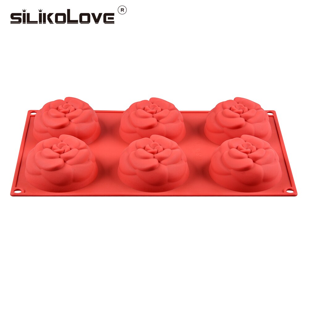 Silikolove 6 Holte 3D Bloemvorm Zeep Siliconen Mal Voor Zeep Maken Diy Handgemaakte Craft Moulds Vormen