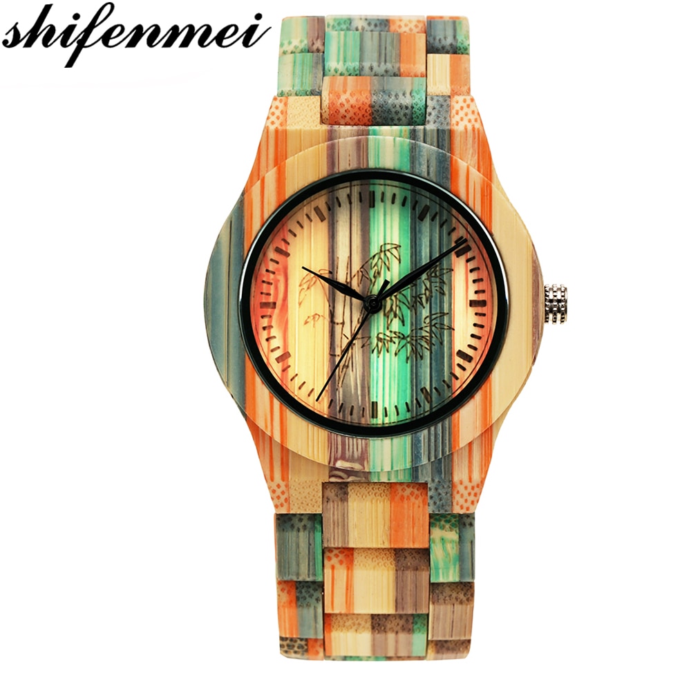 Shifenmei Horloge Vrouwen Natuurlijke Hout Bamboe Horloges Womens Vintage Houten Horloge Luxe Zakelijke Quartz Horloges Relogio