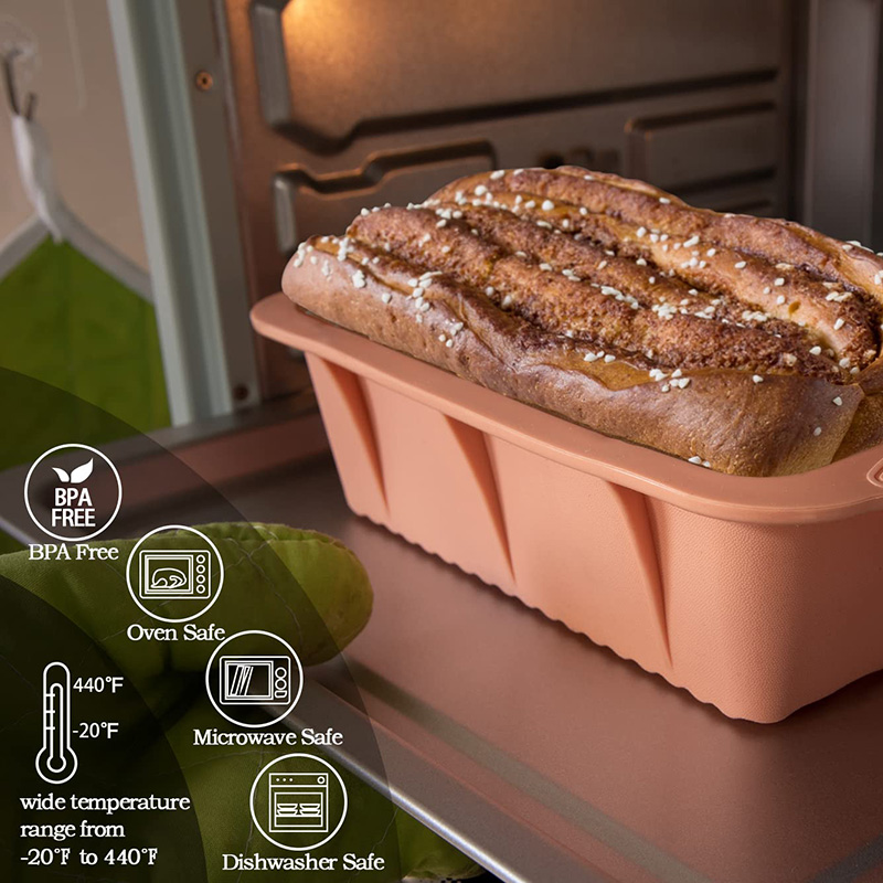 Siliconen Broodpannen Bakvorm Voor Het Bakken Van Taarten, Lang Brood Cheesecakes Cakes Brood, Gehaktbrood, Ijssteen
