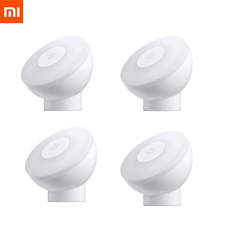 En Stock Xiaomi Mijia Led Induction veilleuse 2 lampe réglable luminosité infrarouge intelligent capteur de corps humain avec base magnétique