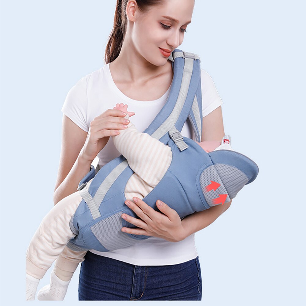 Zachte Multifunctionele Handsfree Afneembare Outdoor Dagelijks Hip Seat Draagbare Rugzak 0-48months Wrap Pasgeboren Baby Carrier: WHITE