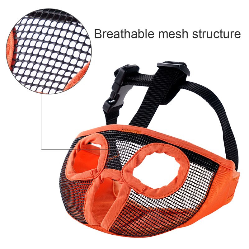 Muzzle For Dog Pet Breathable Mesh Dog Mouth Mask Anti Biting Muzzle for Small Medium Short Snout Dog Pitbull Chihuahua Bulldog
