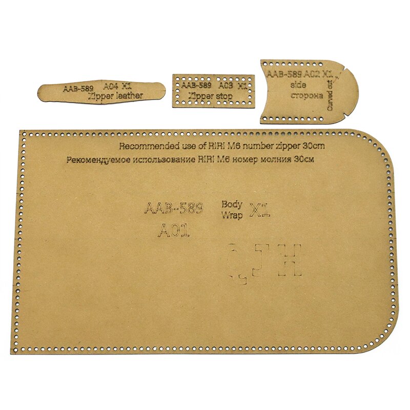 1Set DIY Kraft Paper Template Zipper Pencil Case learning Tools Leather Craft Pattern DIY Stencil Sewing Pattern
