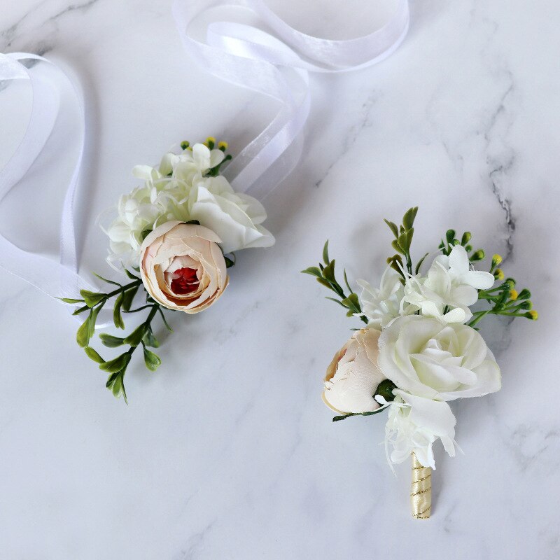 Artificial Bridesmaid Wrist Brooch Bridesmaid Bracelet Handkerchief Wrist Brooch Wedding Handkerchief Bridegroom Brooch Best Man
