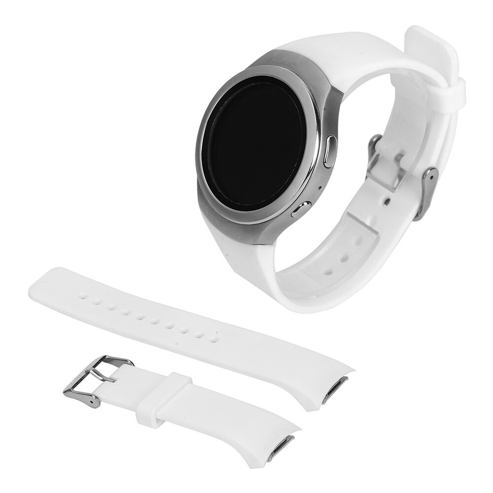 Siliconen Horloge Band Voor Samsung Galaxy Gear S2 R720 R730 Band Strap Sport Horloge Vervanging Armband 14 Kleuren Voor Keuze: White