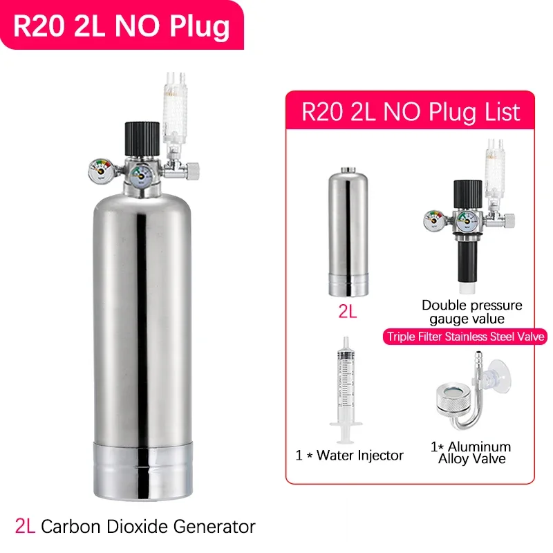 DIY Kooldioxide Reactor Kit Aquarium Fish Tank CO2 Generator RVS Cilinder Generator Systeem voor Aquatische Plant Vis
