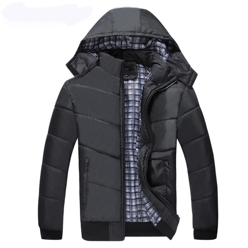 NaranjaSabor Men's Winter Jacket Mens Hooded Loose Casual Coat Thick Warm Outwear Windproof Male Brand Clothing M~4XL N582: XXL