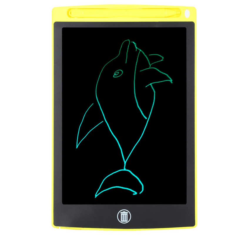 8.5 Inch Drawing Pad LCD Writing Tablet Board Colorful Electric LCD Drawing Pad for Children Drawing Pad: Yellow