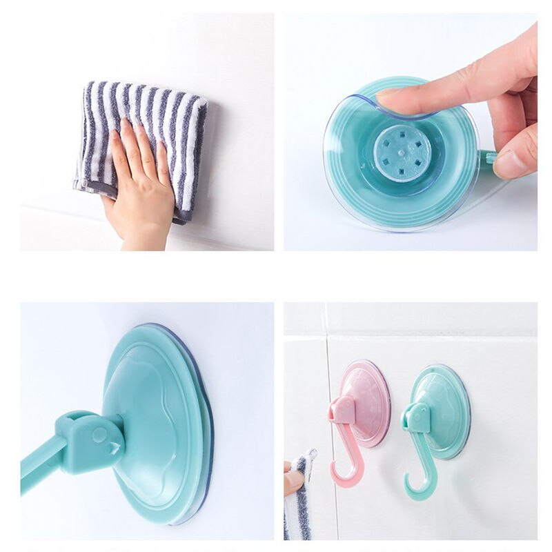 Ventosa para puerta de cocina, gancho con ventosa al vacío para colgar en la pared, de vidrio, sin perforaciones, U3, 2 uds.