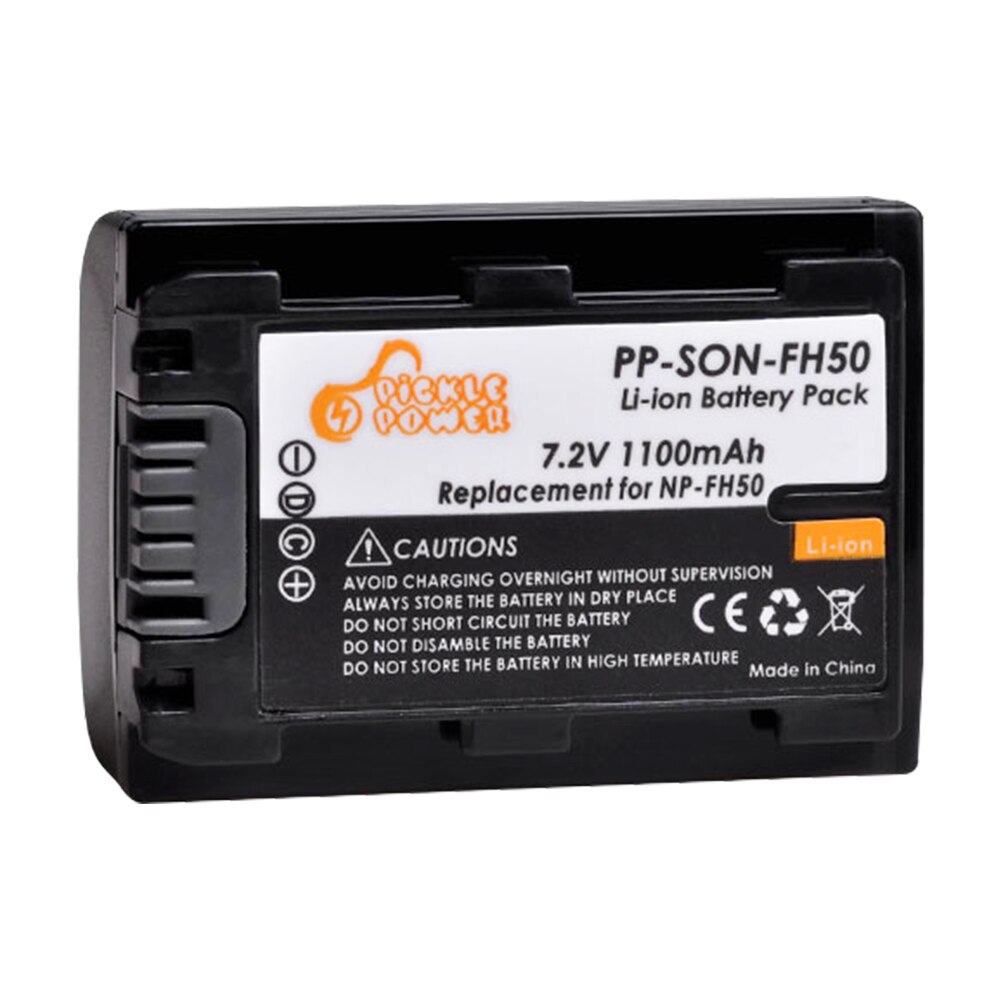 2Pcs NP-FH50 NP-FH30 Batterij En Lader Voor Sony HX1 HX100 HX200 A230 A290 A330 A390 CX100E CX500E CX520E HC9E SR11E Sr TG3 TG5 TG7: 1 Battery