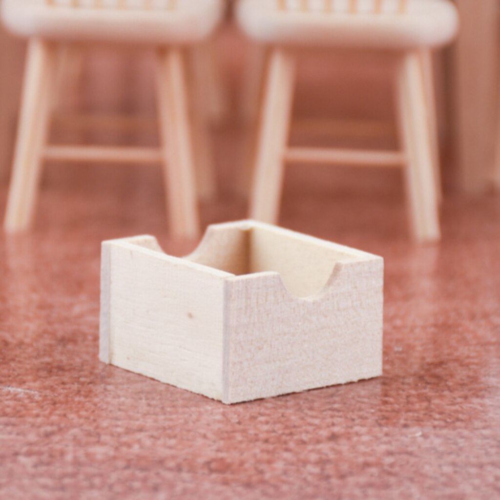 1:12 Houten Opbergdoos Poppenhuisminiaturen Meubelen Woonkamer Toebehoren