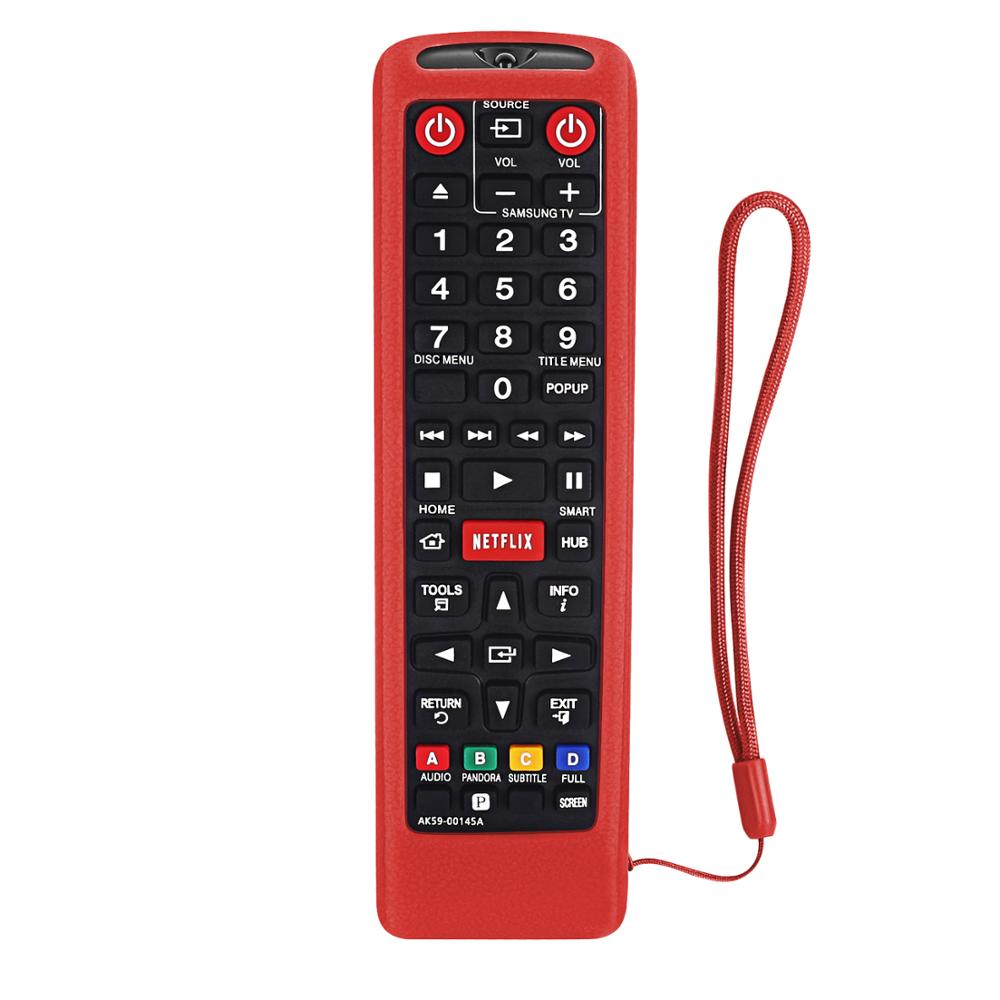 Protective Case TV Remote Control For Samsung AA59-00786A AA59-00602A AA59-00666A AA59-00741A 00637 00817A Silicone Soft Cover: Red