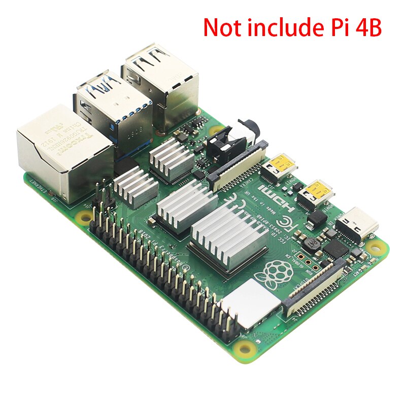 Raspberry Pi 4 Aluminum Case Raspberry Pi 4B Box Enclosure 3A Power Supply Charger Heat Sink Radiator for Raspberry Pi 4 Model B