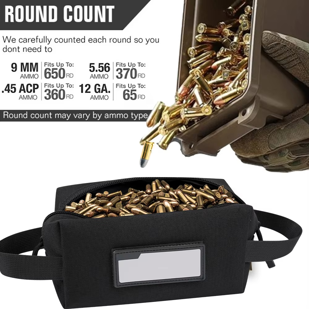 Bolsa de munición 1000D para Rifle, bolsa de transporte de balas, bolsa de herramientas EDC, bolsa multifunción, bolso de caza, caja de almacenamiento de cartuchos