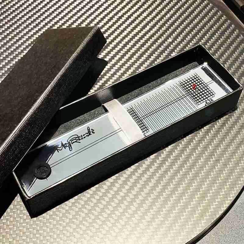 Tonabnehmer-kalibrierungs-entfernungsmesser, winkelmesser, schallplatte, vinyl, phonograph, phono-ausrichtungswerkzeug, nadel, tonabnehmer, plattenspieler einstellen,  c3 t 1