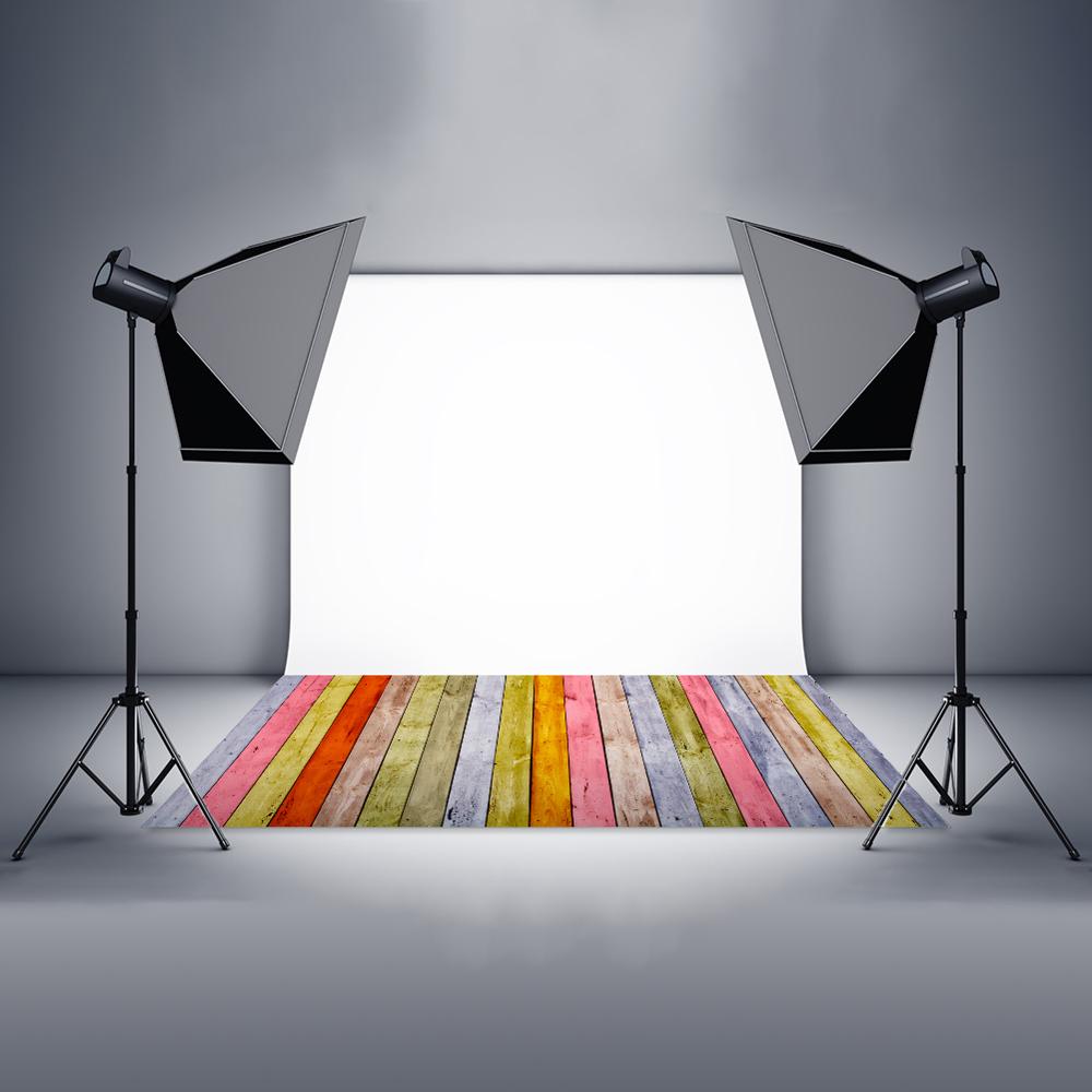 Alloyseed Colorful Photography Background Wood Board Planks Texture Backdrop Cloth Studio Video Photo Backdrops Props for Food