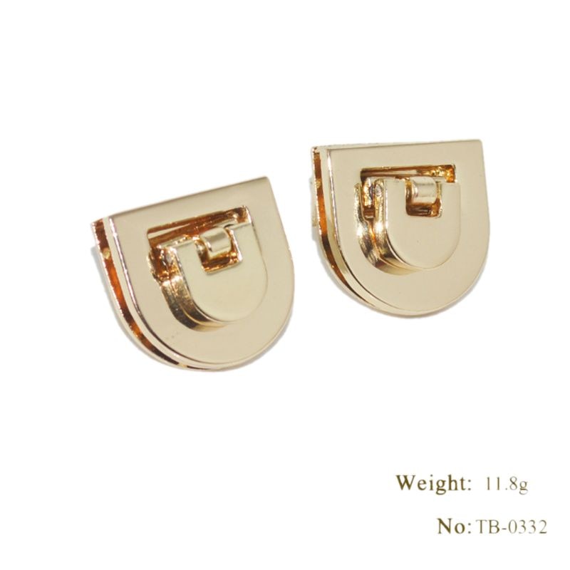 1PC Gold Buckle Twist Lock Hardware For Shoulder Bag Shape Handbag DIY Turn Lock Bag Clasp Bag Accessories 21.5x20mm