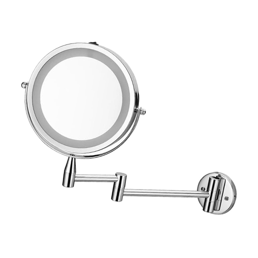 1X / 3X LED Illuminated Wall-Mounted Magnifying Mirror 360 Degree Bathroom Mirror