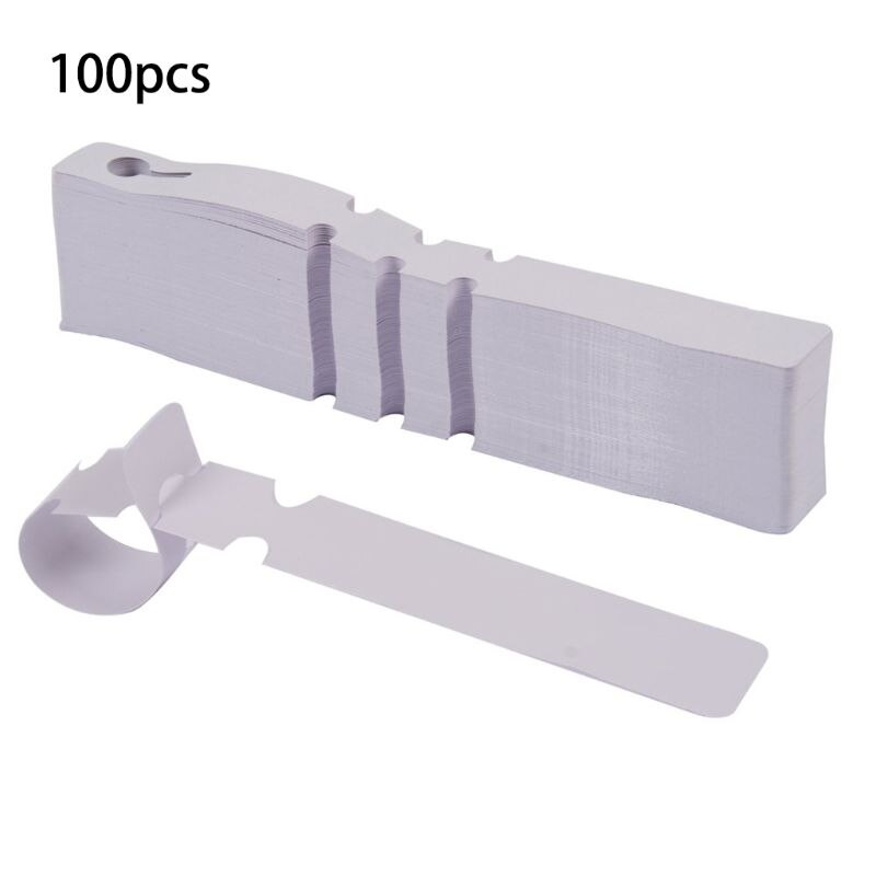 100Pcs White Plastic Plant Tree Tags Nursery Garden Labels 2x20cm Nursery Garden Hanging Tags