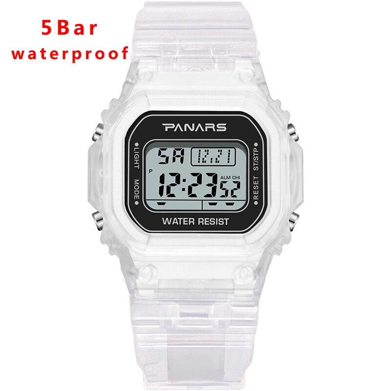 Synoke dames polshorloge koppelhorloge lichtgevend alarm g dames schok elektronisch horloge waterdicht heren digitaal horloge: 5 bar open zwart