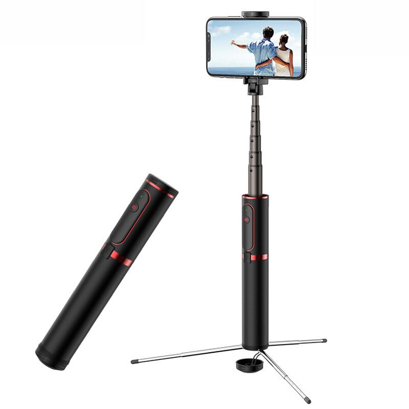 Stijl Duivel 201 Selfie Stok Bluetooth Afstandsbediening Verzonken Statief Selfie Stick Aluminium Materiaal